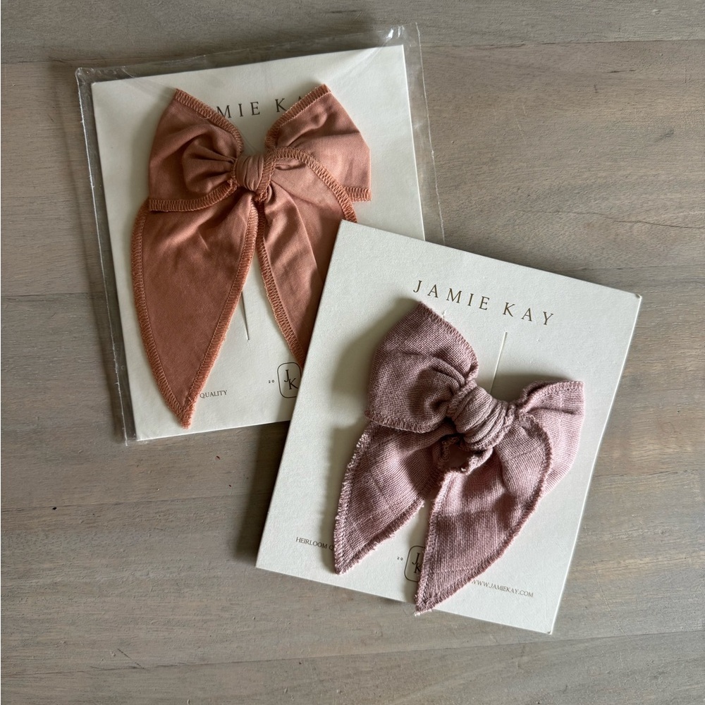 Jamie Kay - organic cotton muslin bows set of 2